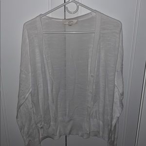white cardigan